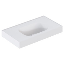 Mia 900mm Matte White Wall Hung Basin with Overflow